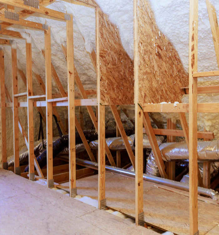 newly installed insulation